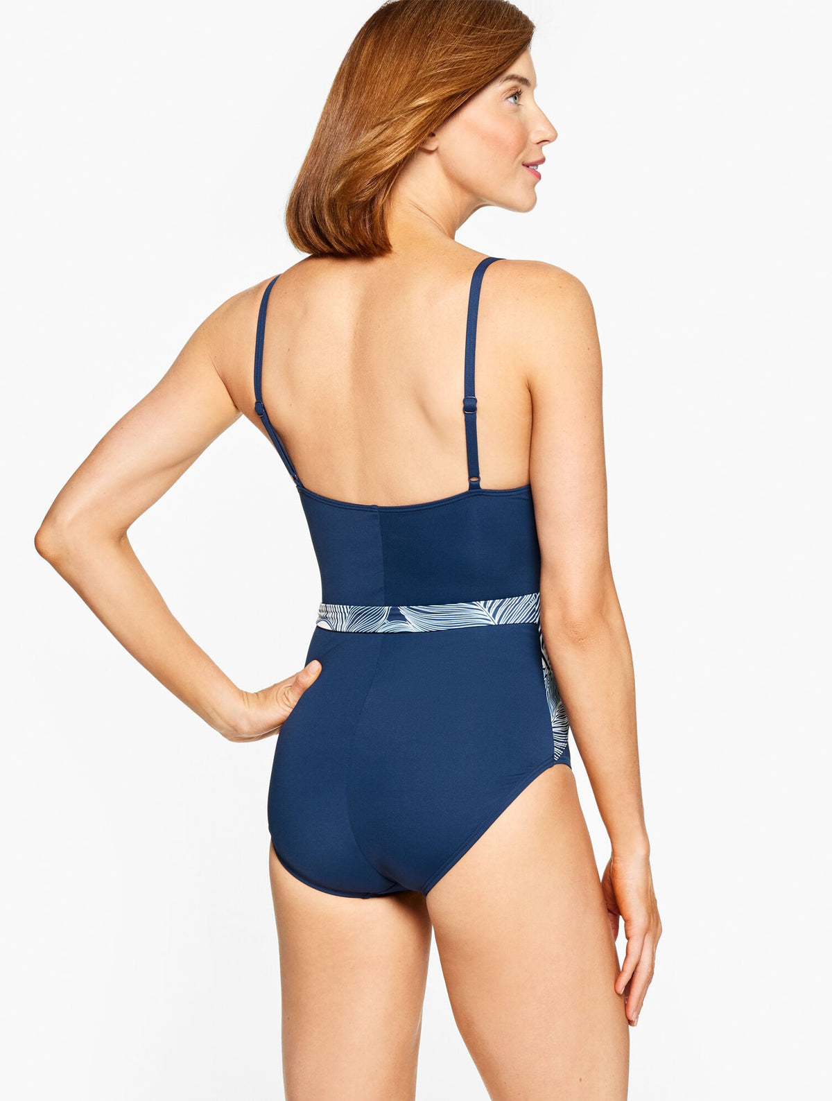SUN OCEAN SAND V-NECK WRAP ONE PIECE - OUTLINED FLORAL | Talbots