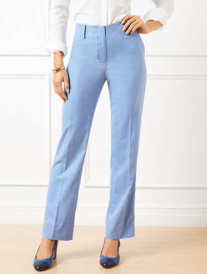 TALBOTS SOUTHAMPTON STRAIGHT LEG PANTS - SPRING HERRINGBONE | Talbots