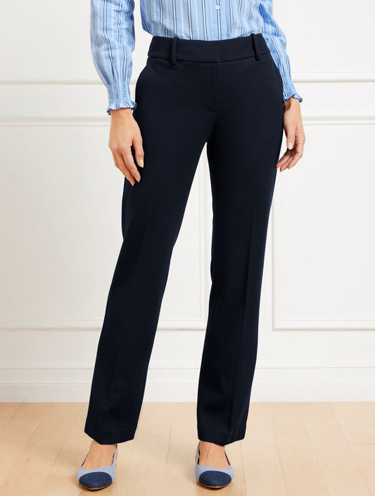 STRAIGHT LEG PONTE TROUSERS | Talbots