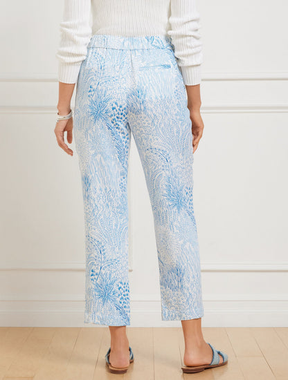 SLIM LEG CROP PANTS - BLISSFUL MEADOW | Talbots