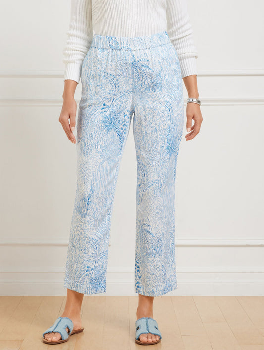 SLIM LEG CROP PANTS - BLISSFUL MEADOW | Talbots