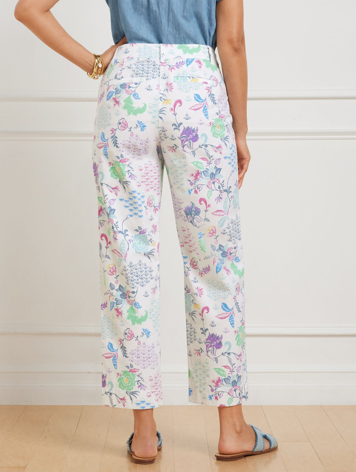 STRAIGHT CROP PANTS - WHIMSICAL JACOBEAN | Talbots