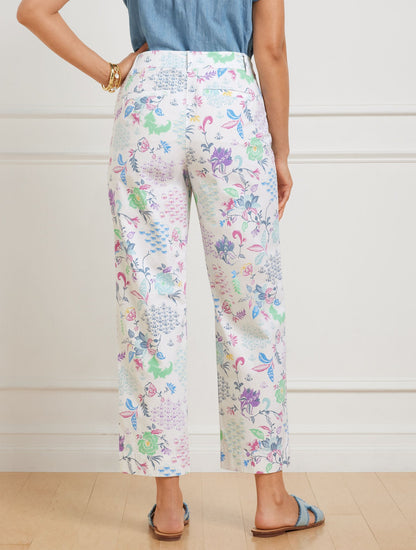 STRAIGHT CROP PANTS - WHIMSICAL JACOBEAN | Talbots