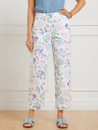 STRAIGHT CROP PANTS - WHIMSICAL JACOBEAN | Talbots