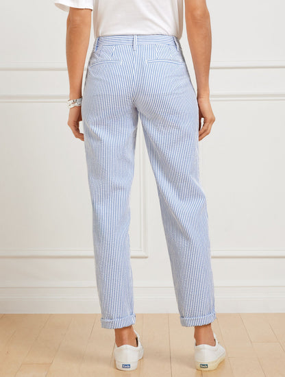 RELAXED CHINOS - SUNSHINE SEERSUCKER | Talbots