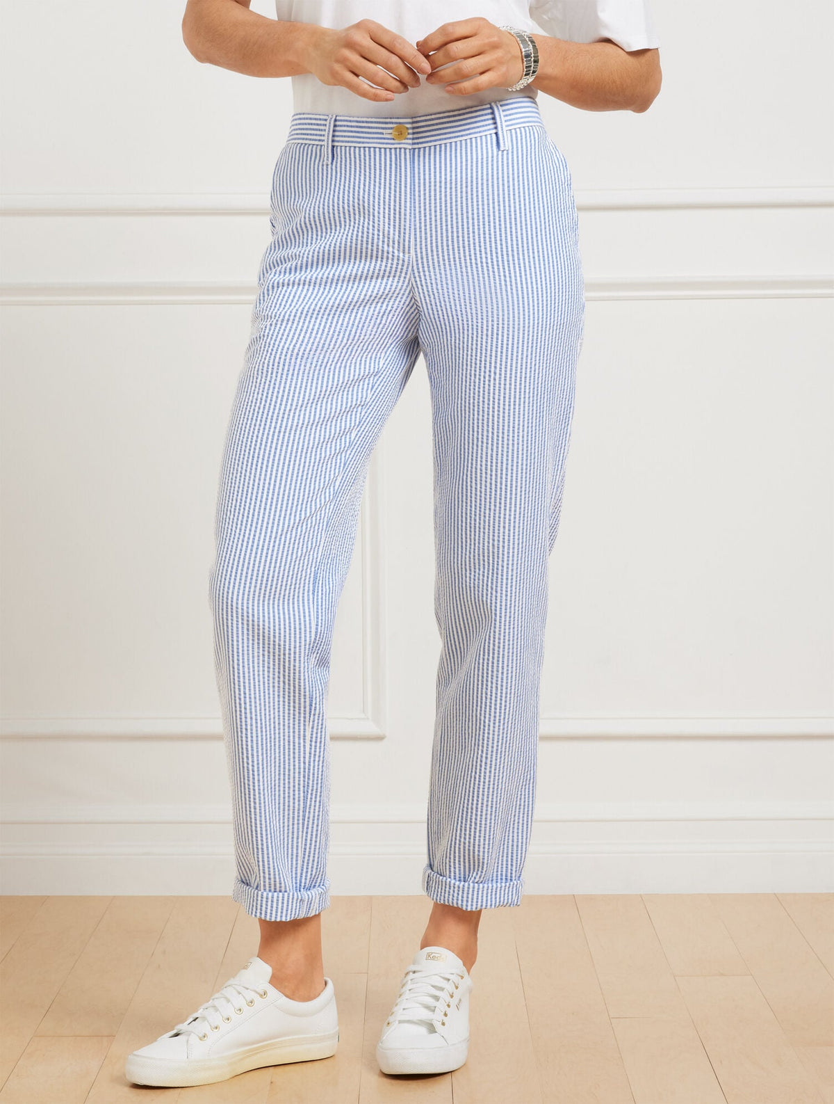 RELAXED CHINOS - SUNSHINE SEERSUCKER | Talbots