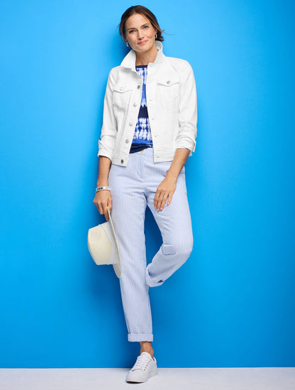 RELAXED CHINOS - SUNSHINE SEERSUCKER | Talbots