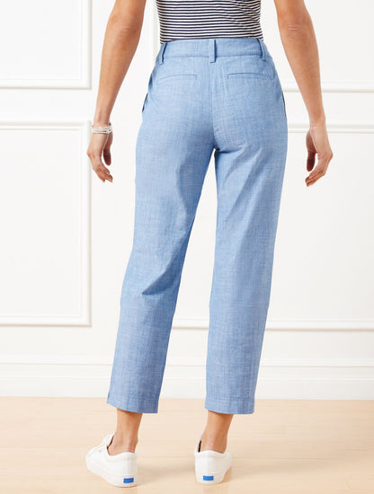 PERFECT CROPS - NEWPORT CHAMBRAY - CURVY FIT | Talbots