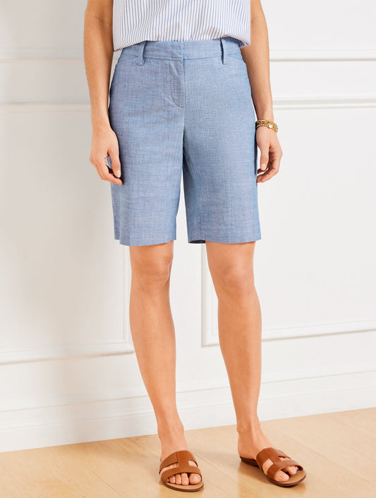 PERFECT SHORTS - NEWPORT CHAMBRAY - 9” | Talbots