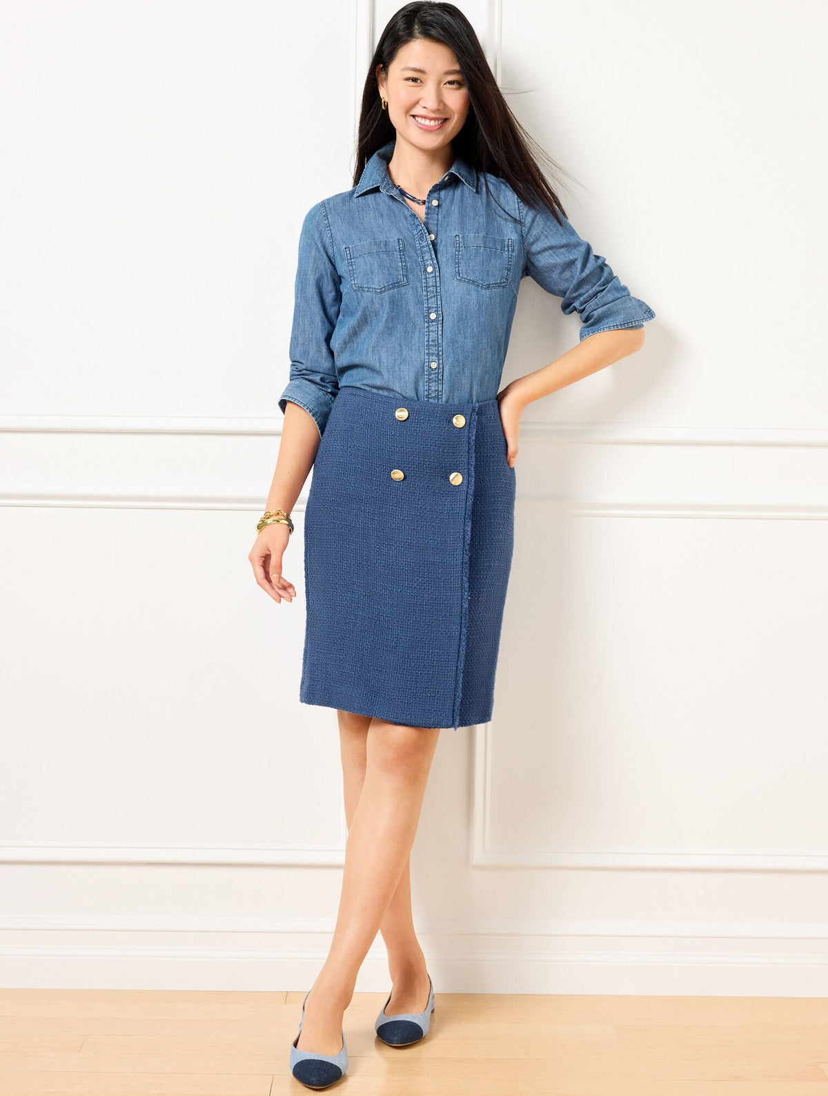 AMHERST TWEED A-LINE SKIRT | Talbots