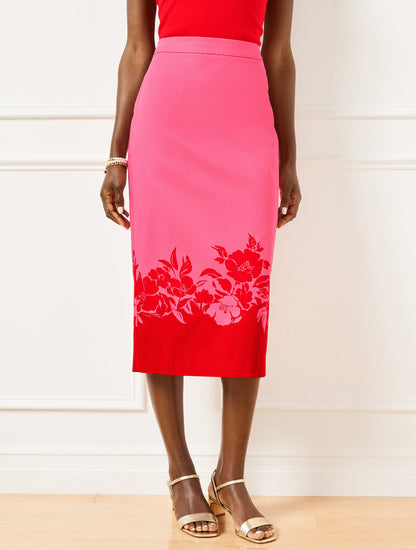BICOLOR POPPY PENCIL SKIRT | Talbots