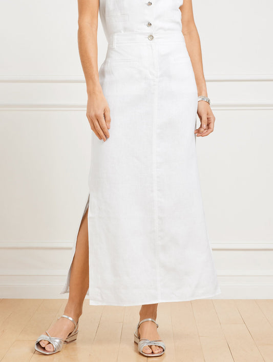 CLASSIC LINEN TROUSER SKIRT | Talbots