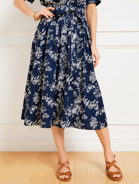 PIPER PLEATED SKIRT - PENCIL BUTTERFLY | Talbots