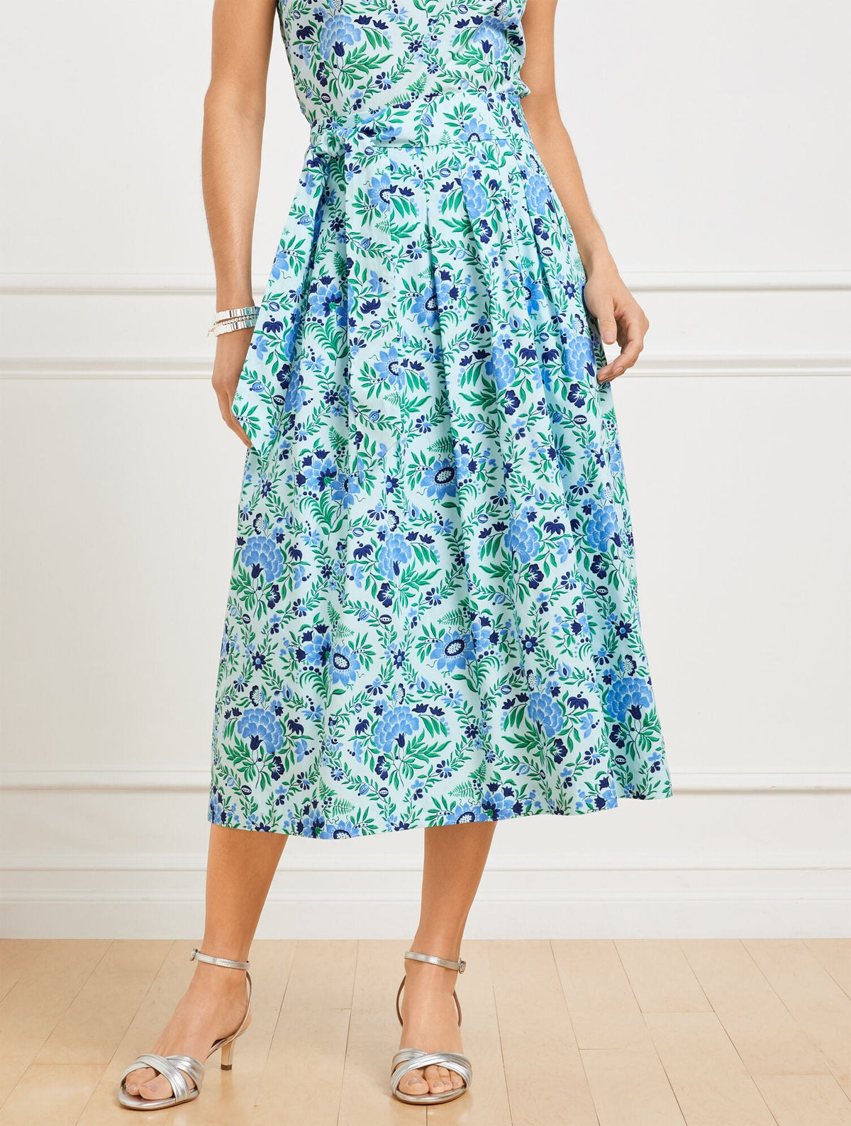 PIPER PLEATED SKIRT - EXQUISITE FLORAL | Talbots