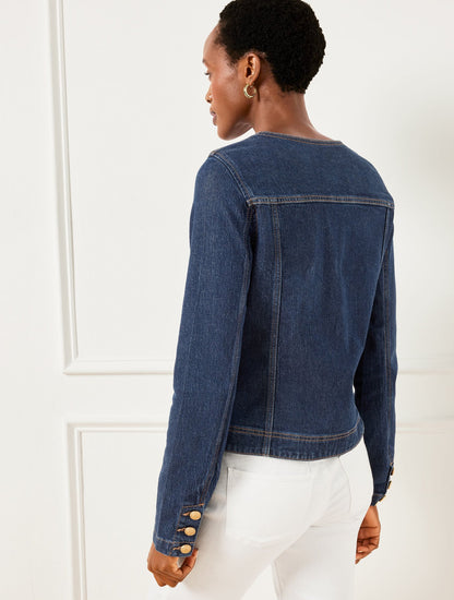 BUTTON CUFF JEAN JACKET - RINSE WASH | Talbots