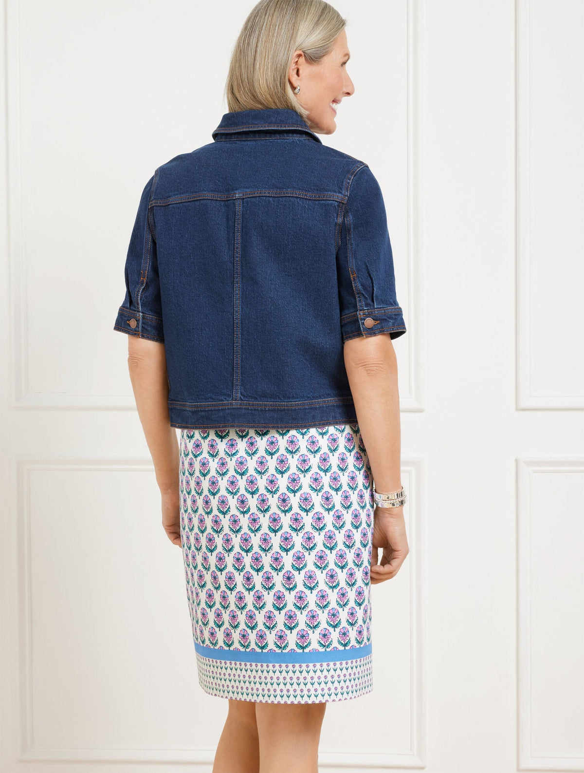 SHORT SLEEVE JEAN JACKET - ERICA WASH | Talbots