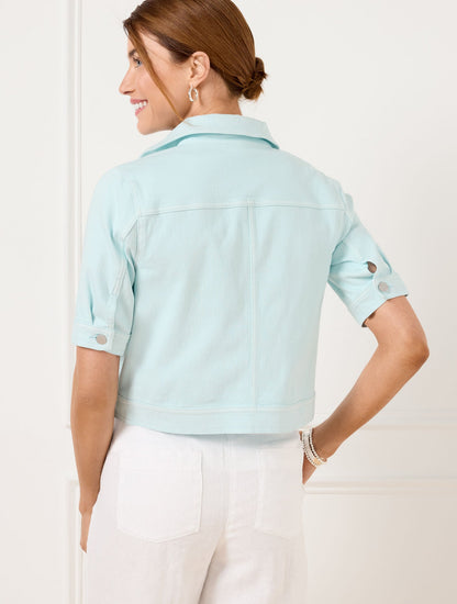 SHORT SLEEVE JEAN JACKET - COLORS | Talbots
