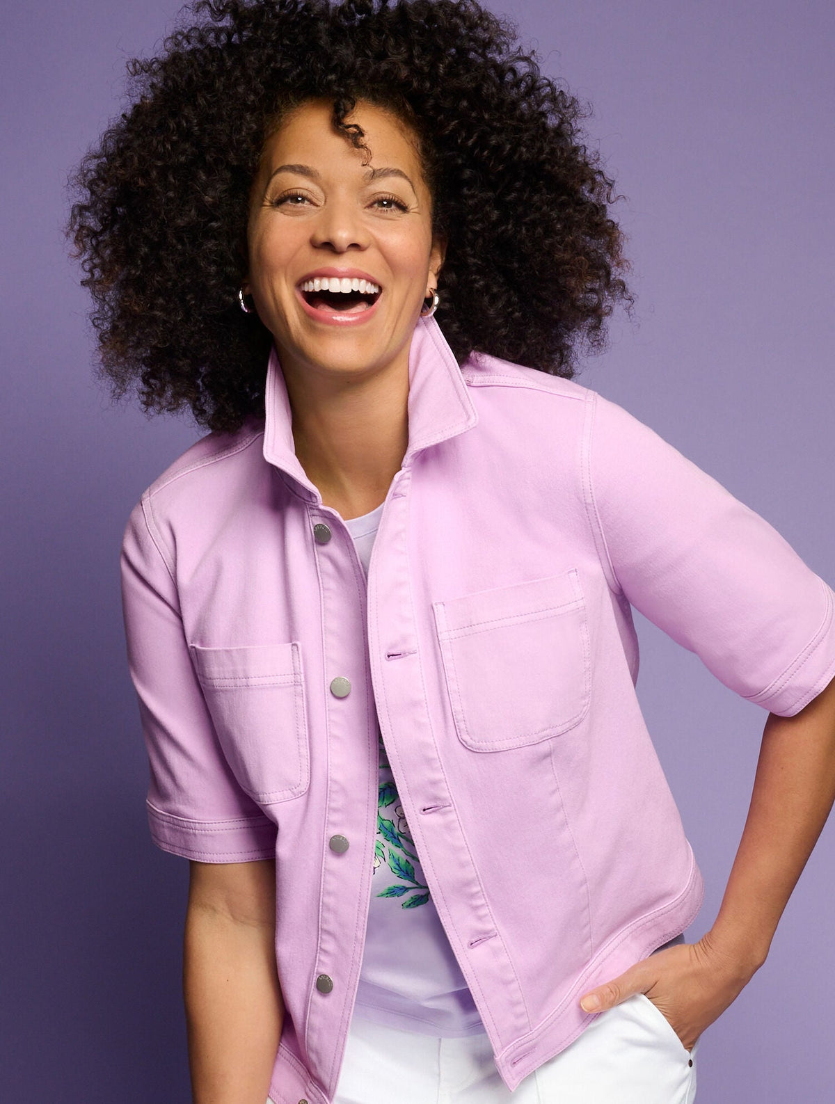 SHORT SLEEVE JEAN JACKET - COLORS | Talbots
