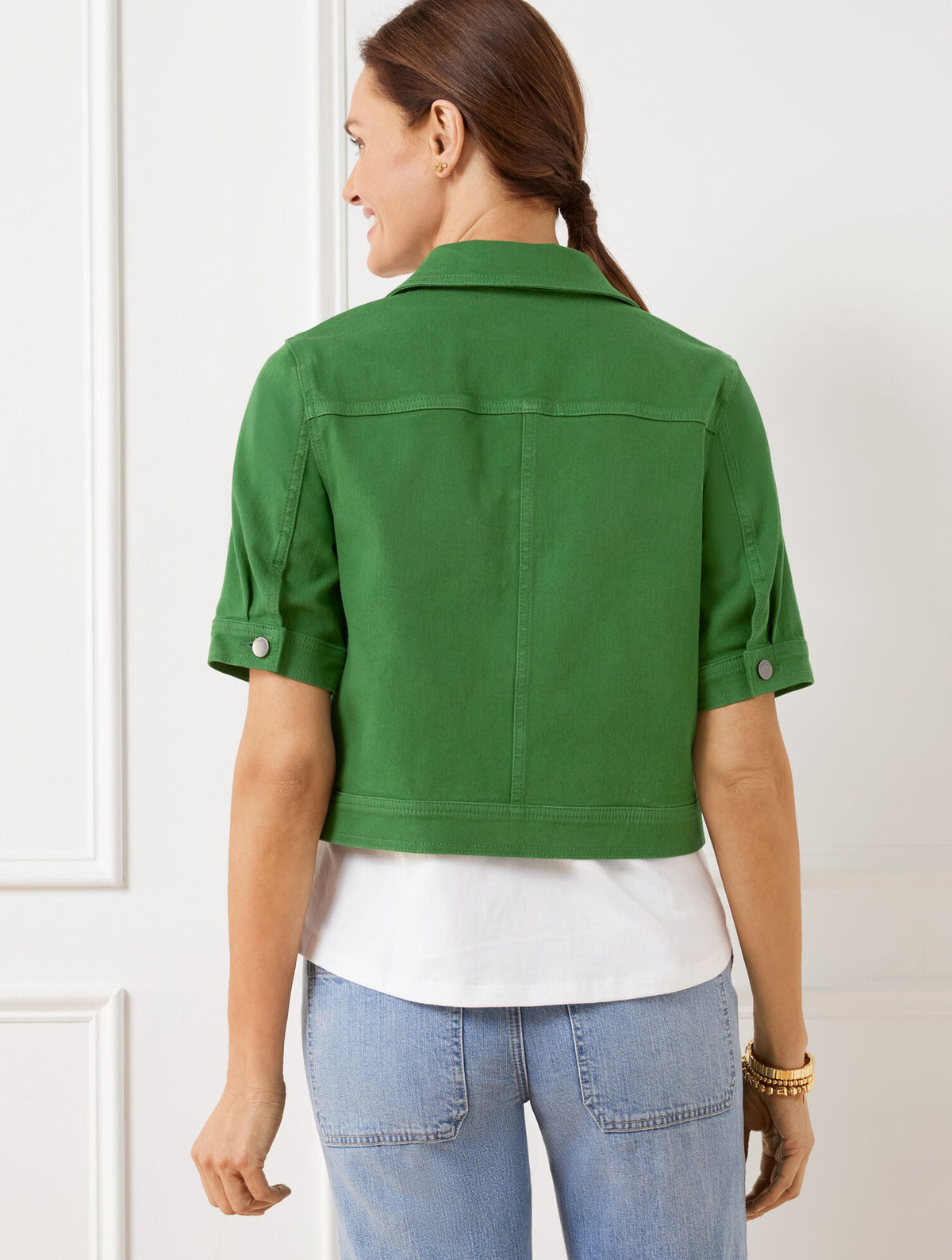 SHORT SLEEVE JEAN JACKET - COLORS | Talbots