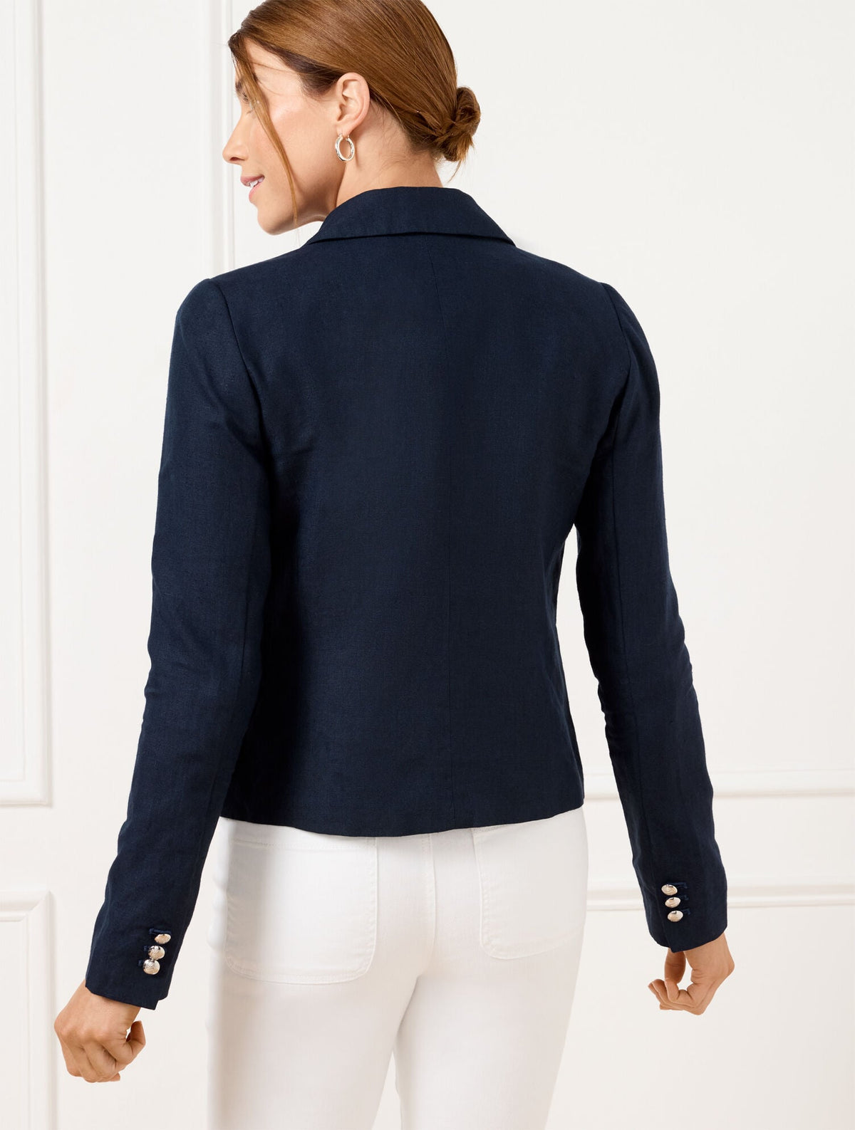 SHORT LINEN BLAZER | Talbots
