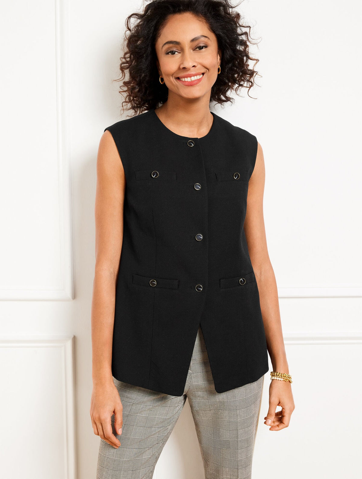 TEXTURED VEST | Talbots