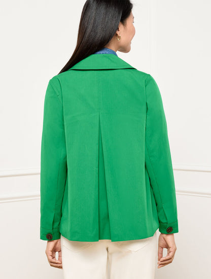 TWILL SHORT TRENCH COAT | Talbots