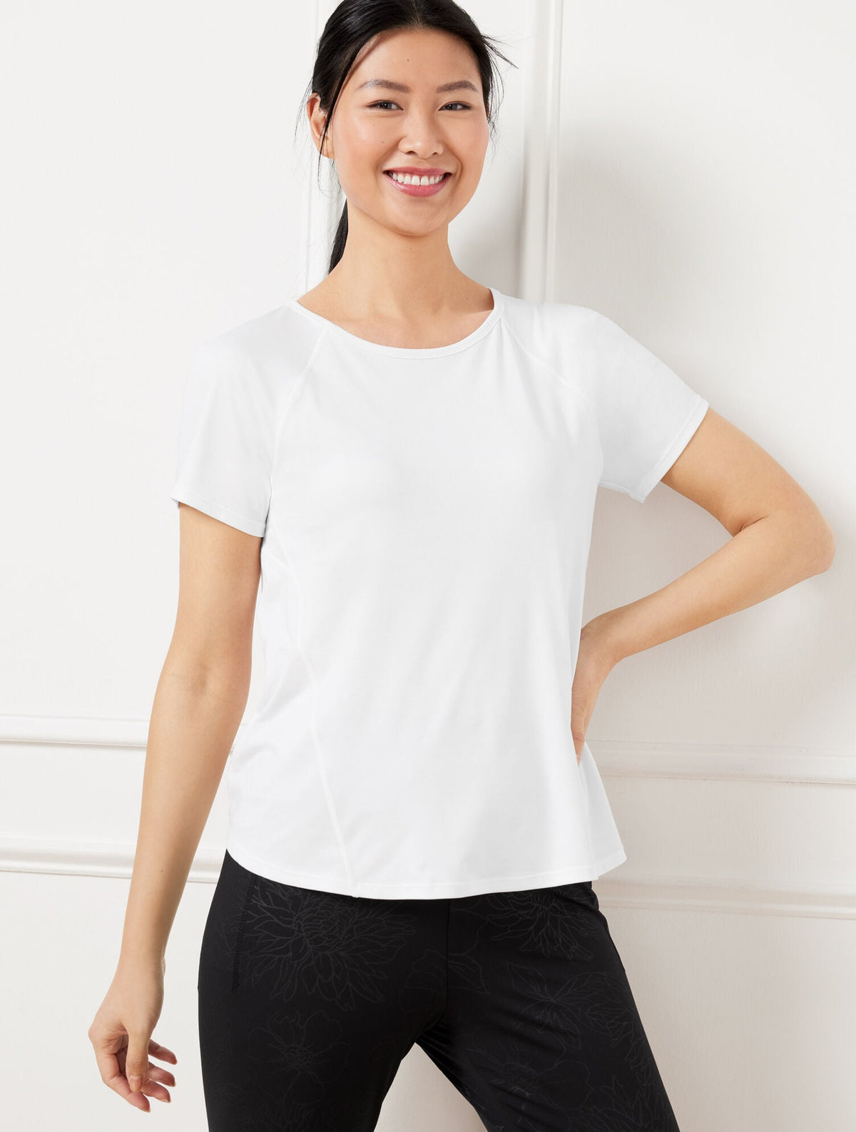 COOL SLUB ACTIVE SHORT SLEEVE TEE | Talbots