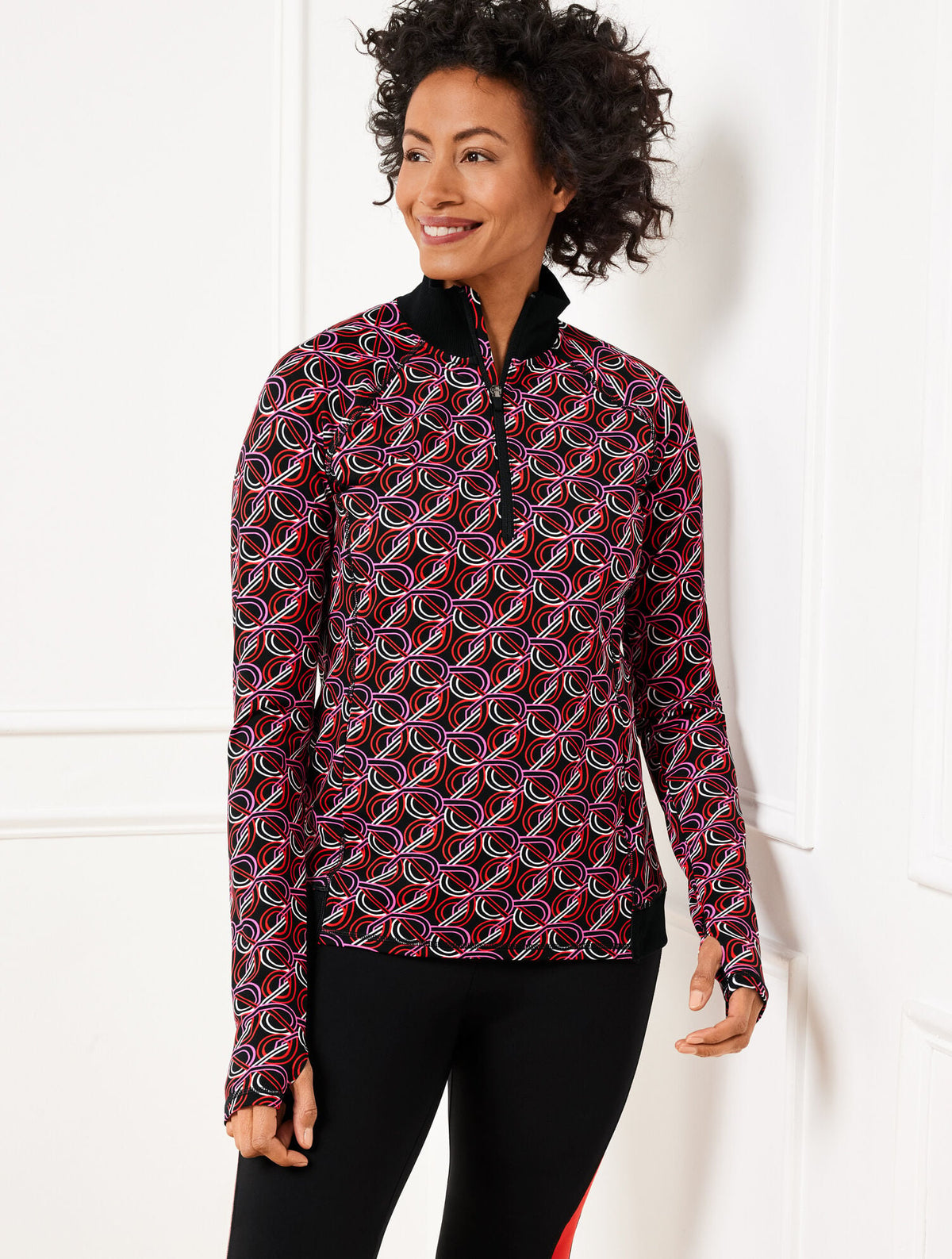 PERFORMANCE INTERLOCK HALF-ZIP PULLOVER - INTERLACING LOOPS | Talbots