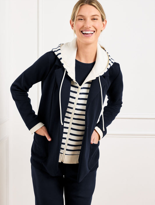 AIRKNIT STRETCH FULL ZIP BLAZER | Talbots