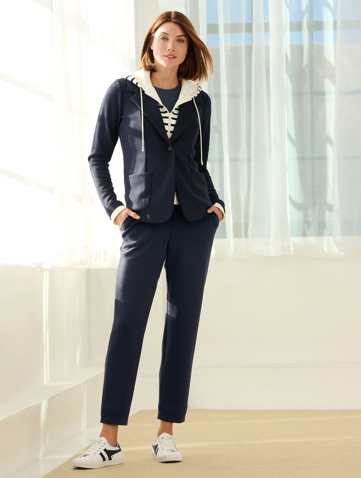 AIRKNIT STRETCH FULL ZIP BLAZER | Talbots