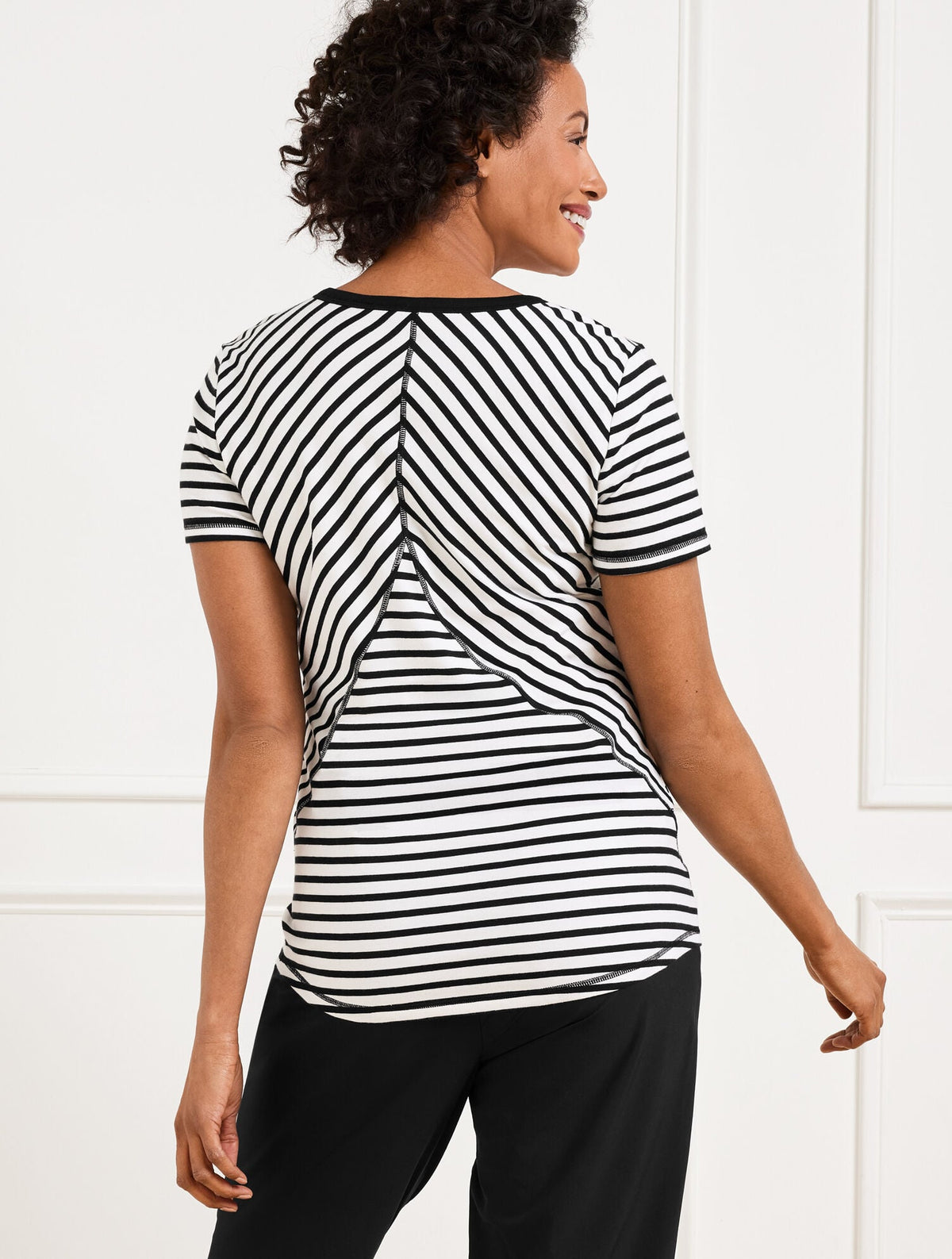 SUPERSOFT JERSEY SHORT SLEEVE STRIPED TEE | Talbots