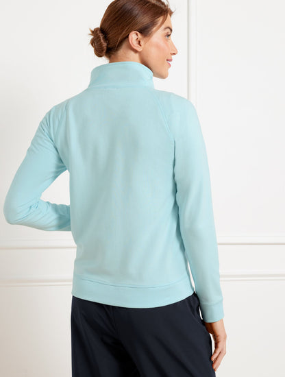 MODAL FRENCH TERRY FULL ZIP JACKET | Talbots