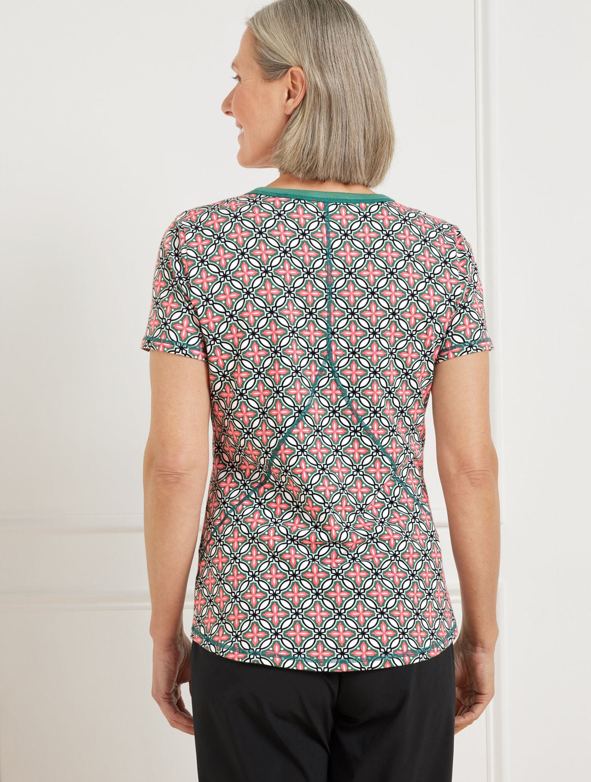 SUPERSOFT JERSEY SHORT SLEEVE TEE - HIGH TIDE TILE | Talbots