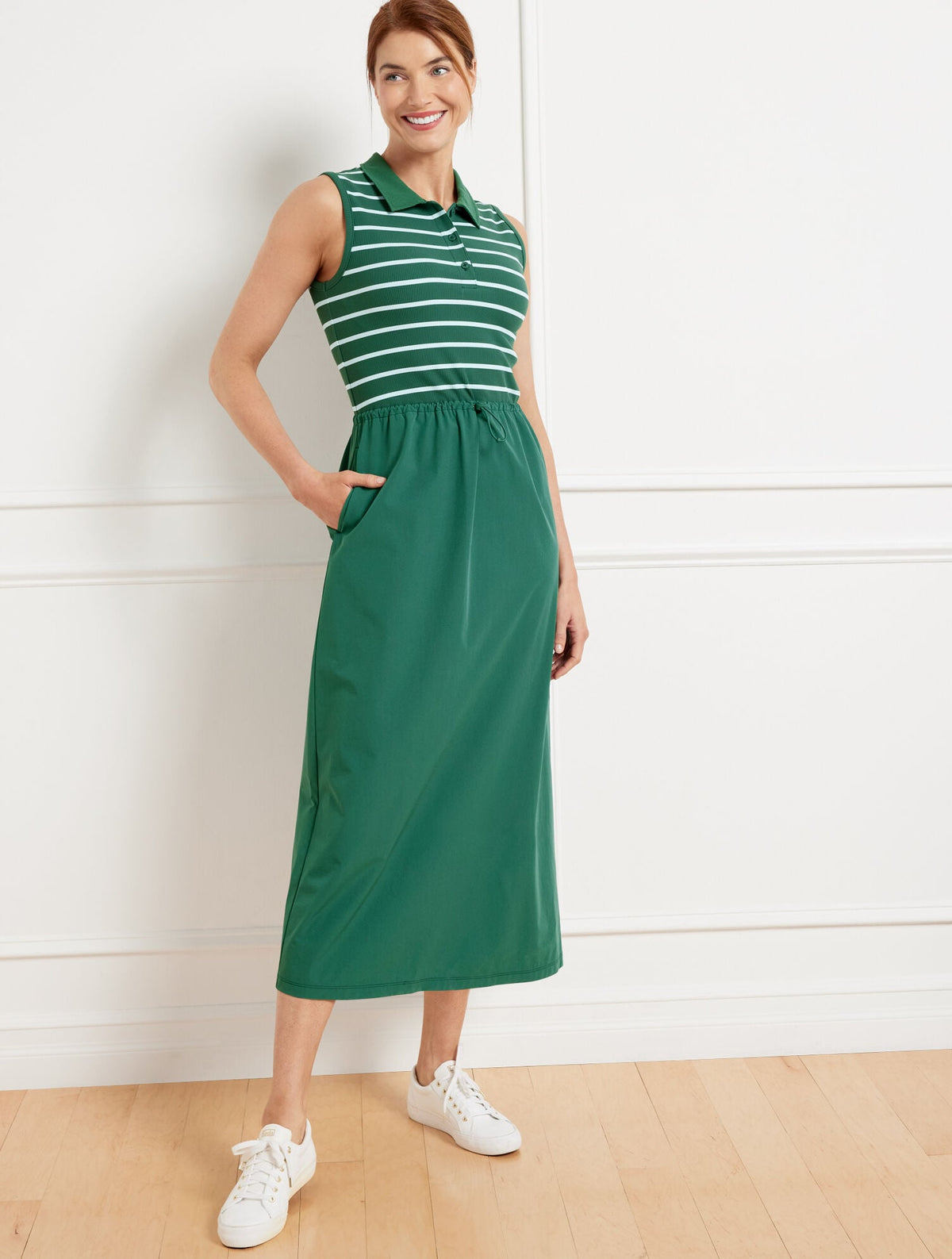 MIXED MEDIA POLO DRESS | Talbots