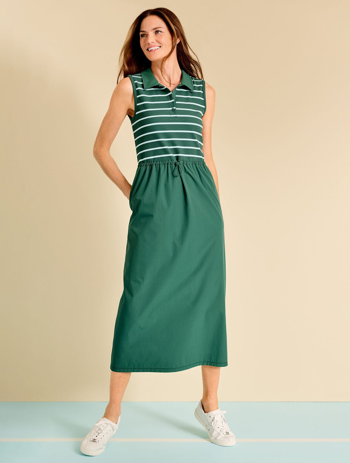 MIXED MEDIA POLO DRESS | Talbots