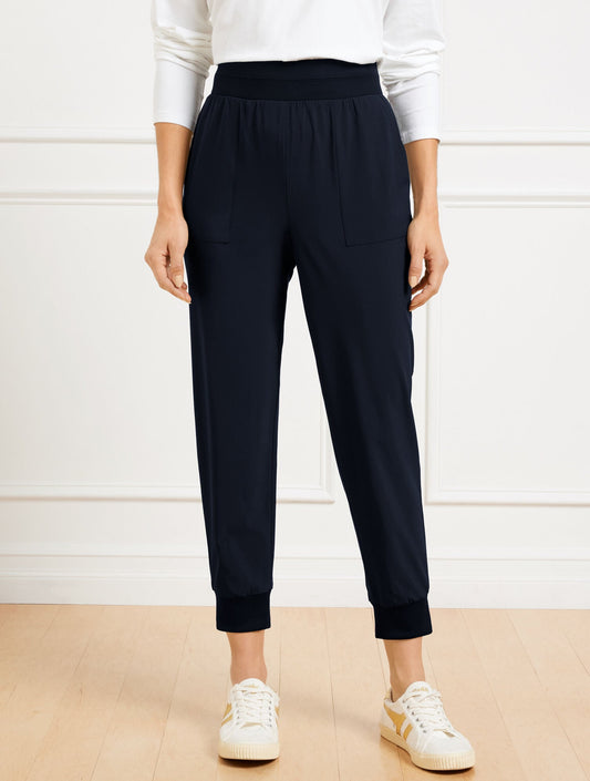 LIGHTWEIGHT WOVEN STRETCH JOGGERS | Talbots
