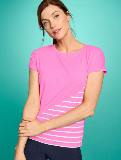SUPERSOFT JERSEY SHORT SLEEVE TEE - CLASSIC STRIPE | Talbots