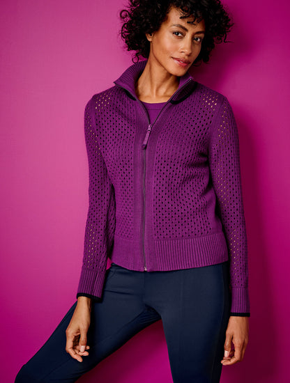 COOLMAX® FULL ZIP SWEATER JACKET | Talbots