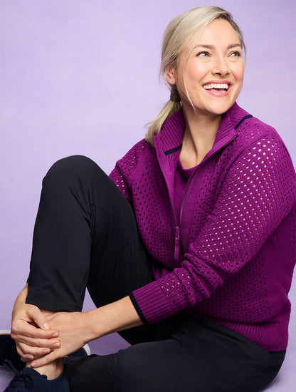 COOLMAX® FULL ZIP SWEATER JACKET | Talbots