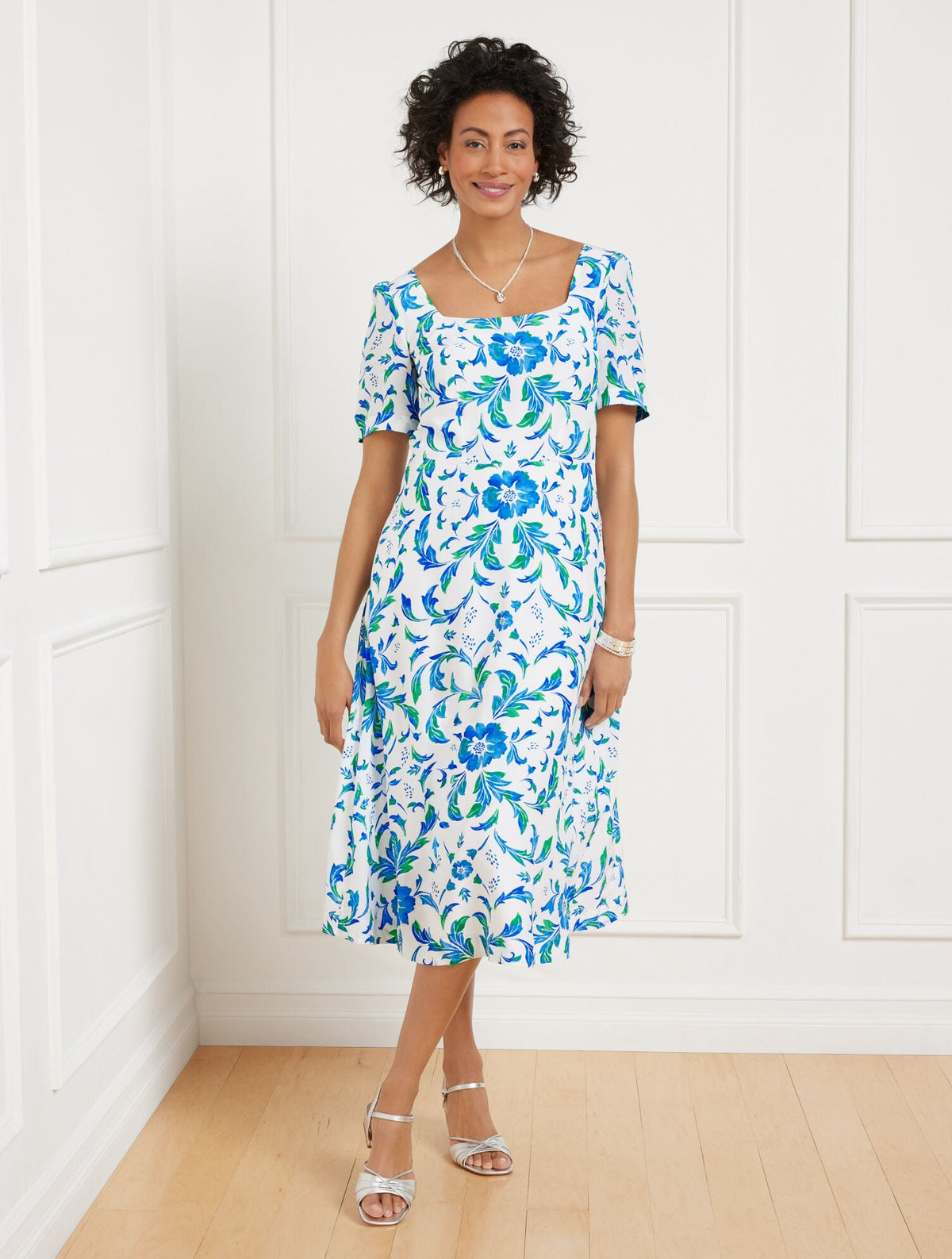 FIT & FLARE DRESS - BEAUTIFUL SCROLL | Talbots