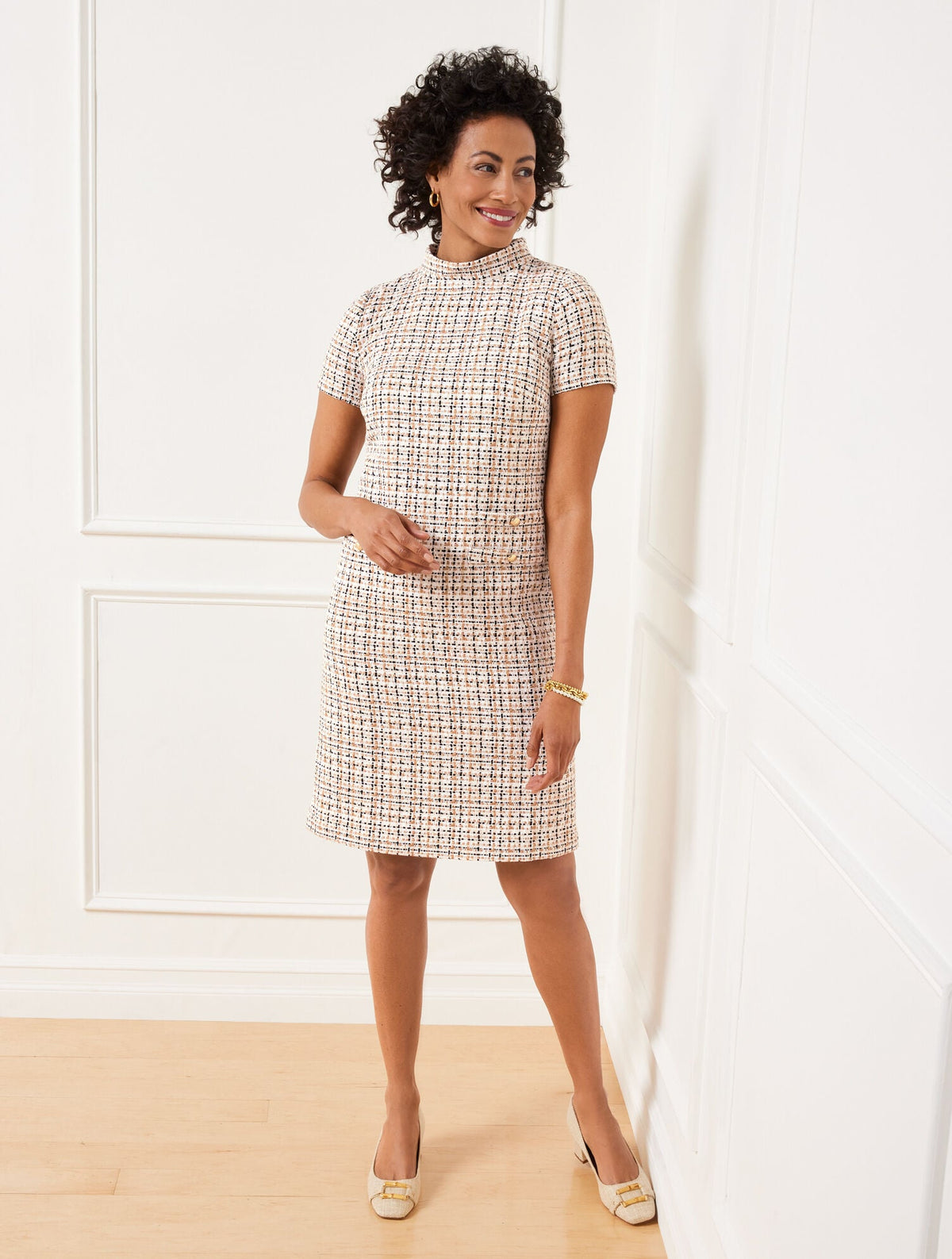 TWEED MOCKNECK DRESS | Talbots
