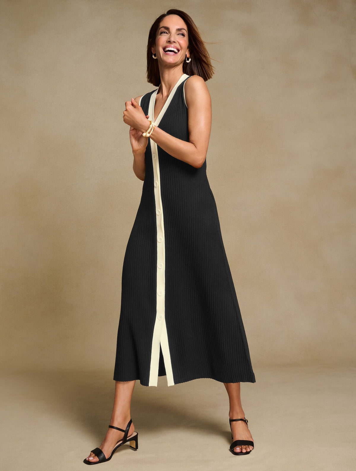 SLEEVELESS MIDI SWEATER DRESS | Talbots