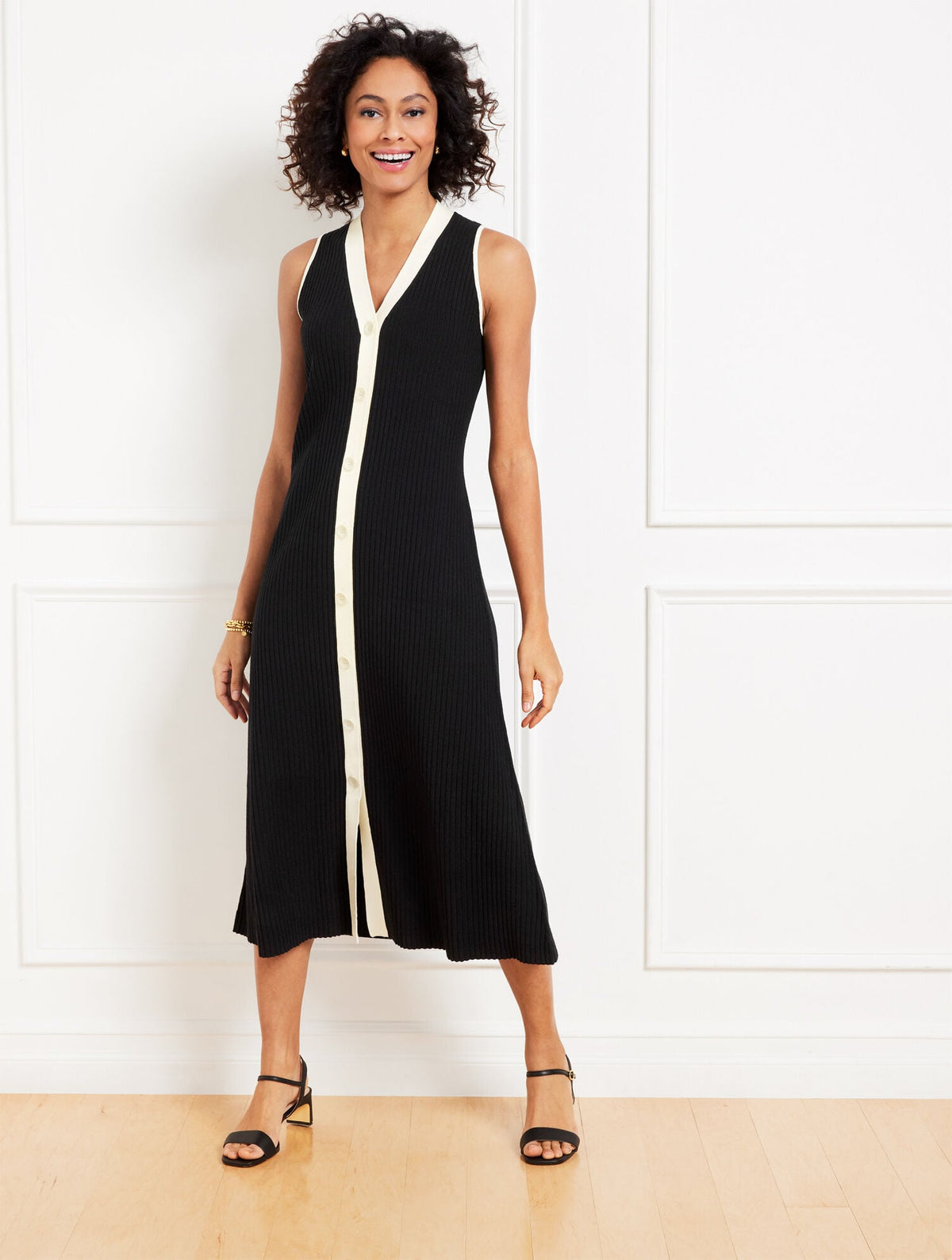 SLEEVELESS MIDI SWEATER DRESS | Talbots