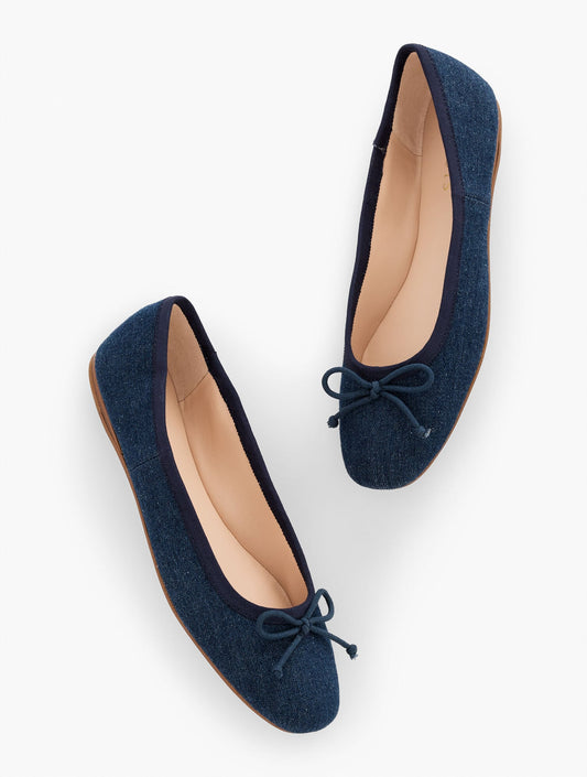 BLAINE SOFT SOLE DENIM BALLET FLATS | Talbots