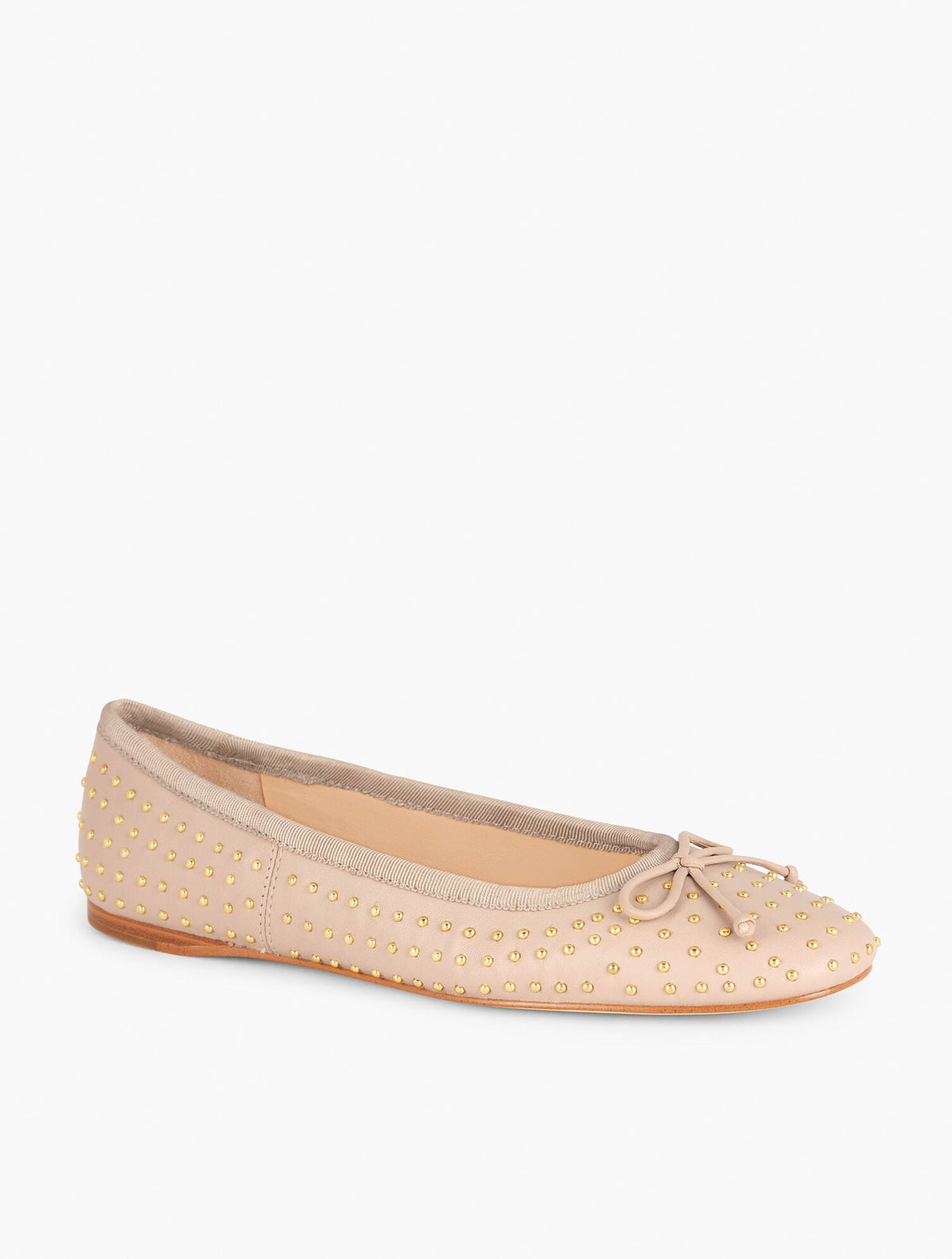 BLAINE SOFT SOLE STUDDED NAPPA BALLET FLATS | Talbots
