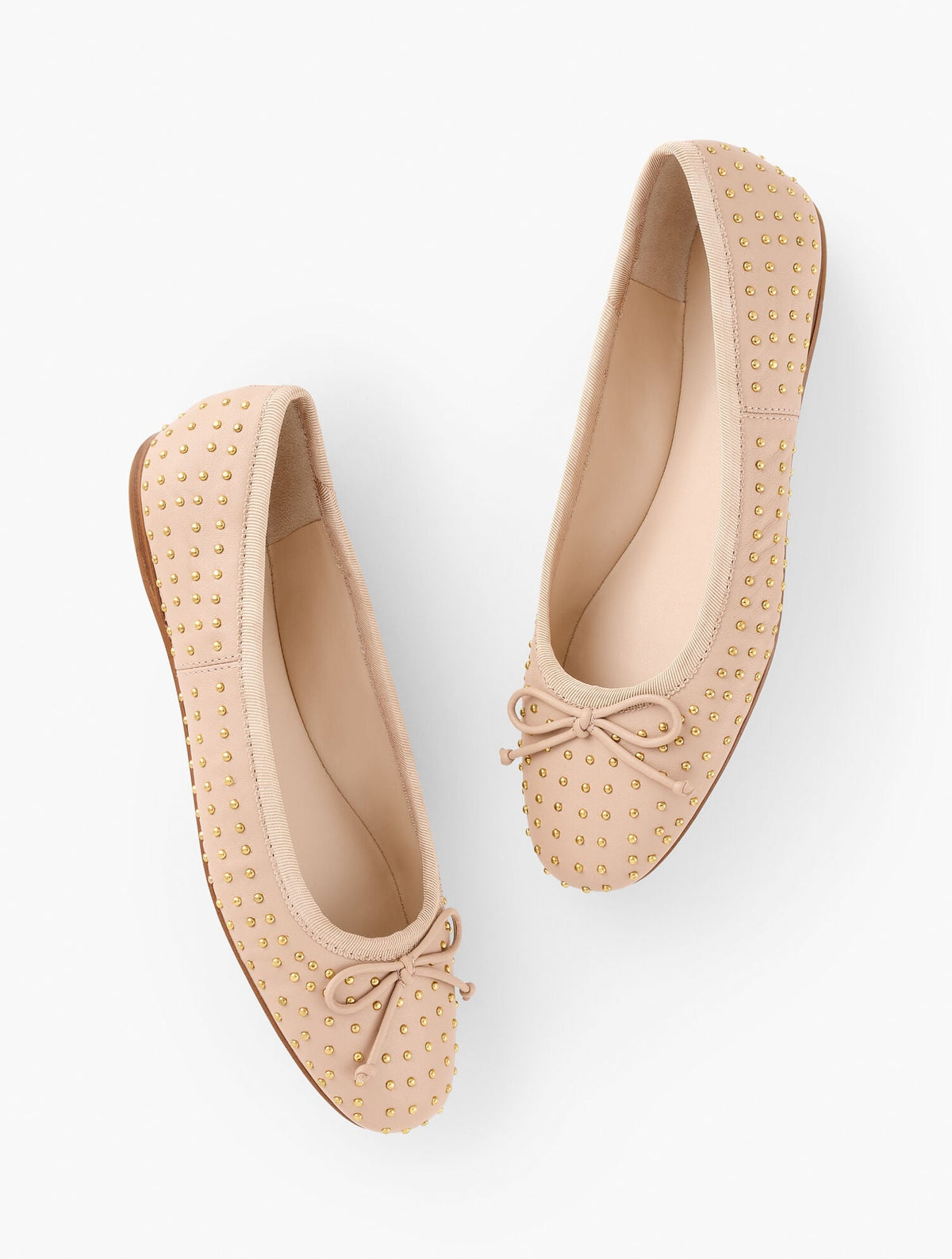 BLAINE SOFT SOLE STUDDED NAPPA BALLET FLATS | Talbots