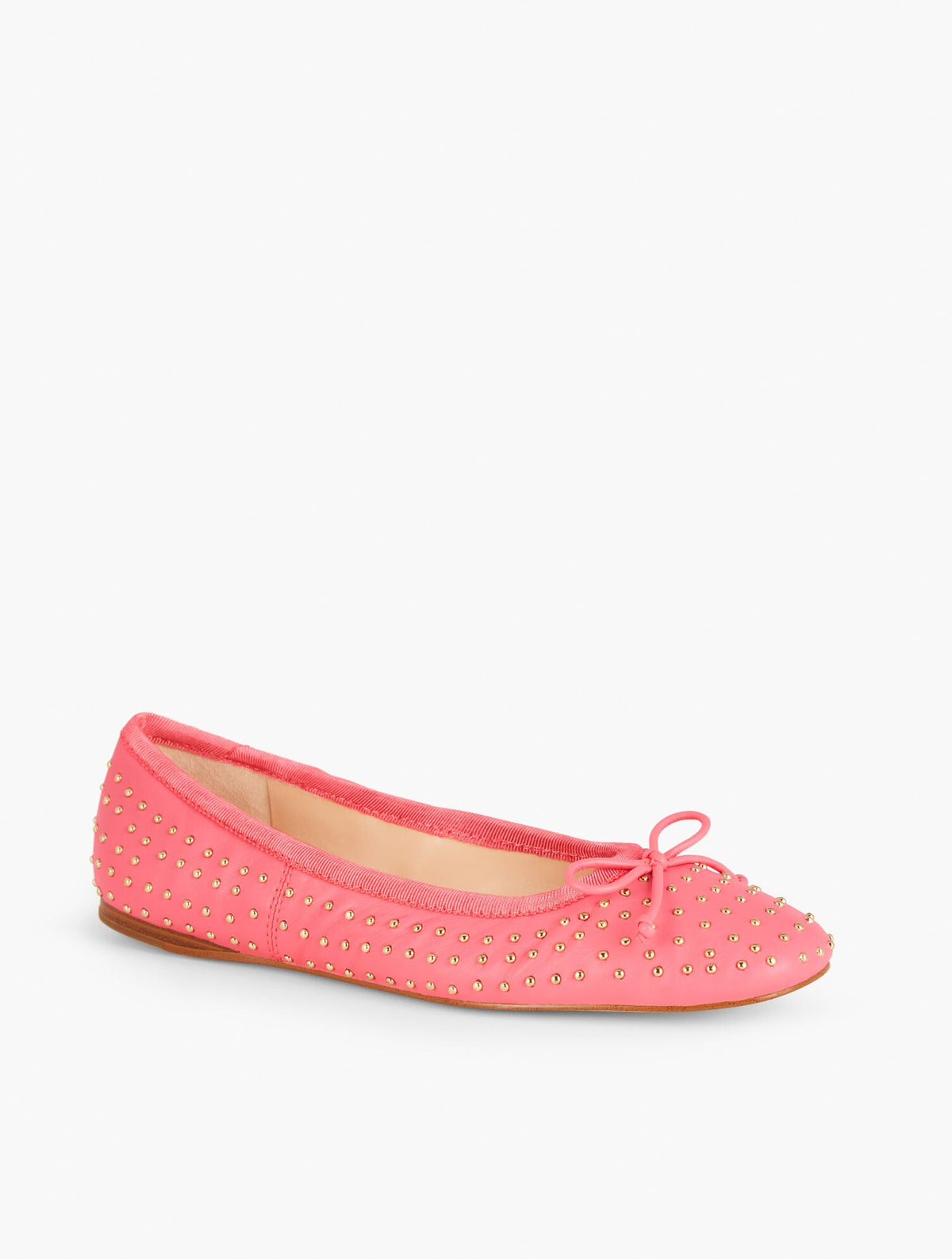 BLAINE SOFT SOLE STUDDED NAPPA BALLET FLATS | Talbots