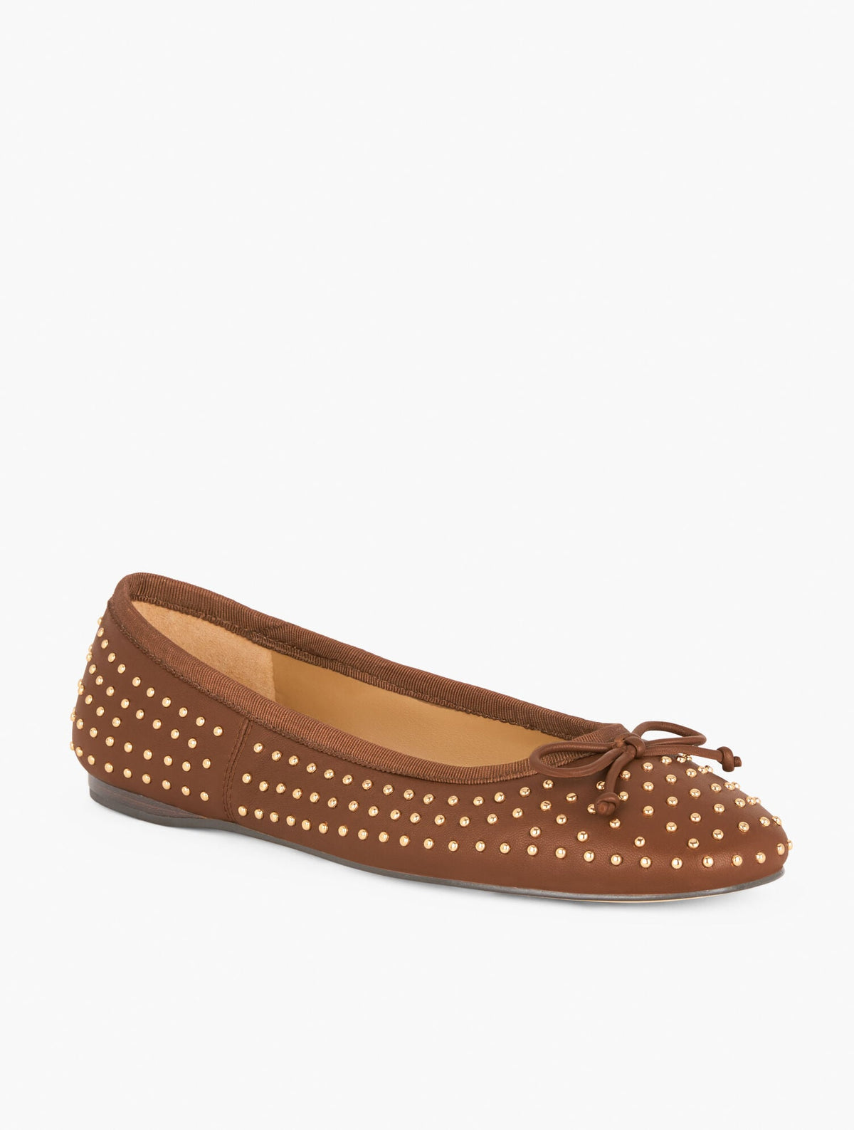 BLAINE SOFT SOLE STUDDED NAPPA BALLET FLATS | Talbots