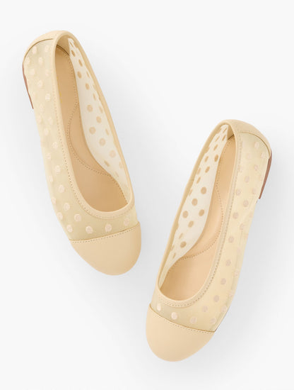 BLAIR MESH DOT BALLET FLATS | Talbots