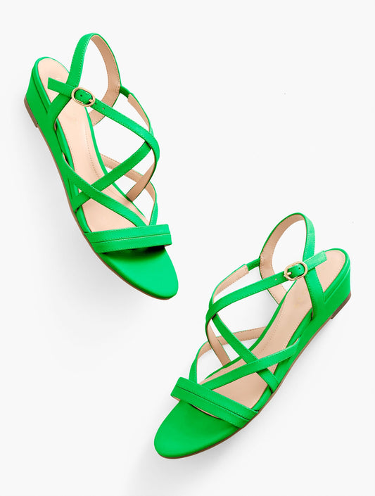 CAPRI NAPPA WEDGE SANDALS | Talbots